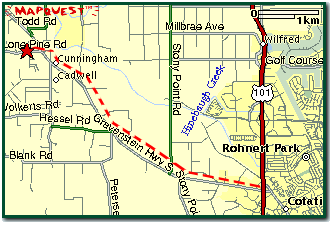 map of Hwy 116